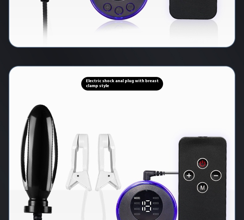 SM Elektrik Şoku Göğüs Klipsi Mastürbatörü Unisex Arka Bahçe Anal Fiş Elektrik Şoku Zıplayan Yumurta Yetişkin Ayar Seks Ürünleri_voghion.com