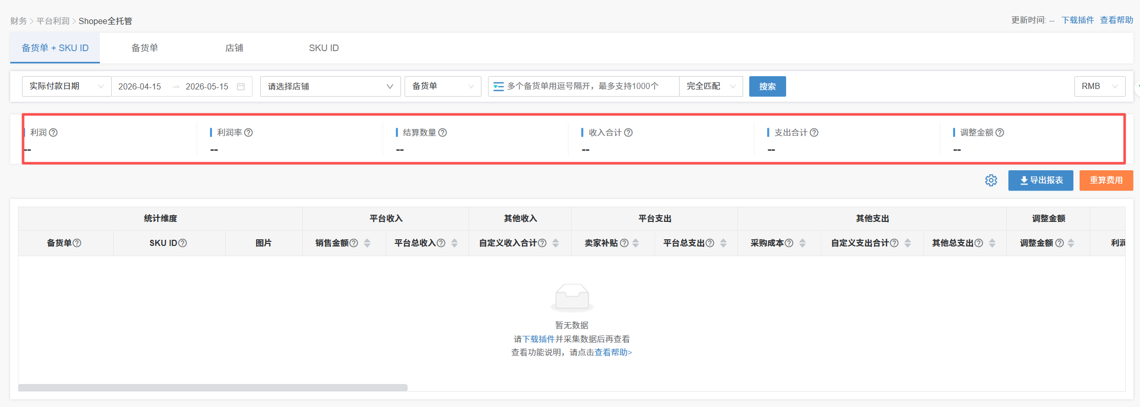 店小秘利润核算