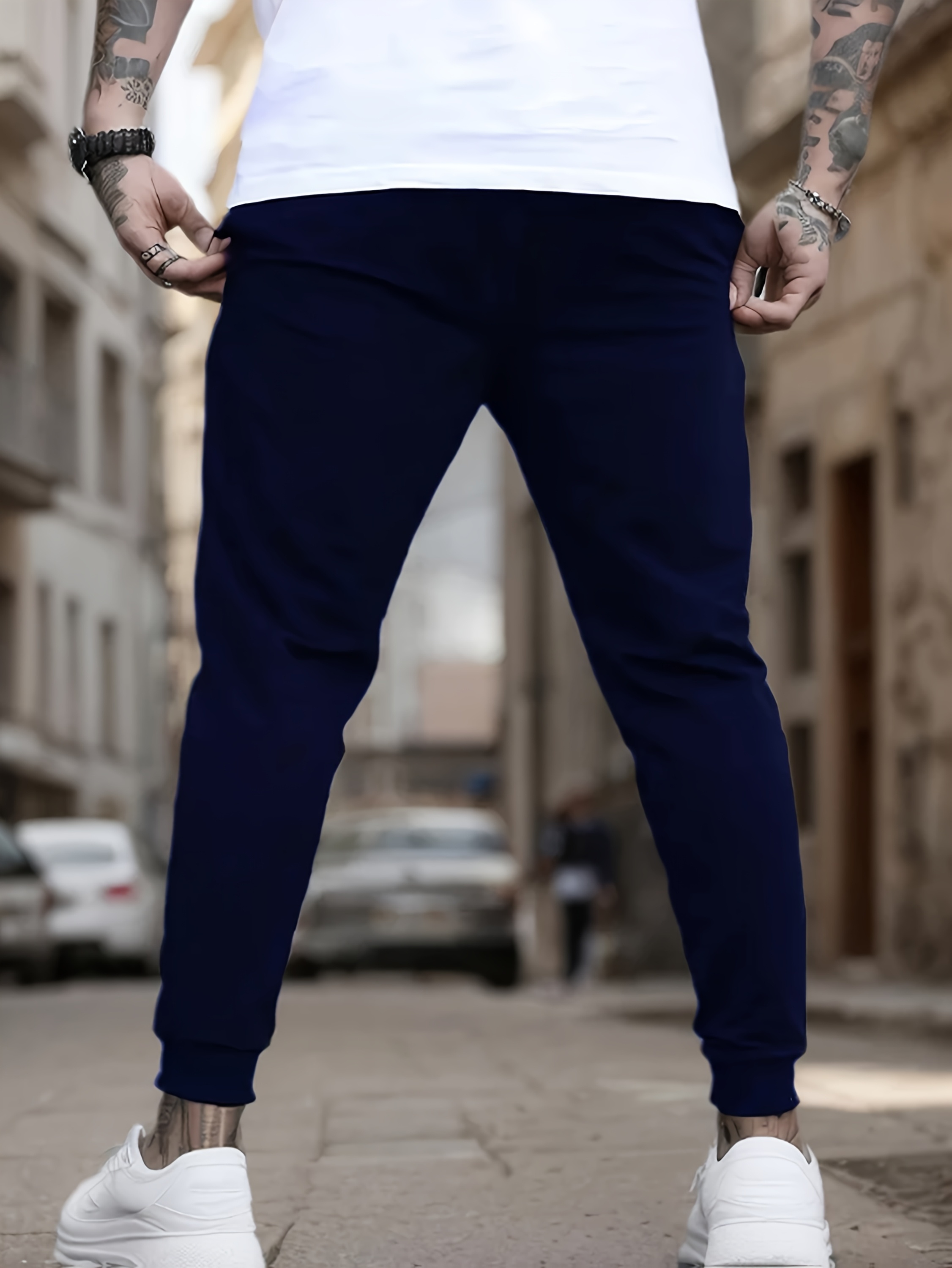 Pantalon de jogging long pour homme, coupe décontractée, taille élastiquée avec cordon de serrage, imprimé GIVOVR, 100 % polyester extensible._voghion.com