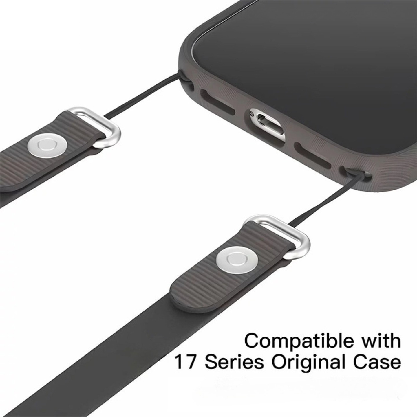 Cinturino magnetico intrecciato ufficiale di alta qualità per iPhone 17 Pro Max 17 Air originale, cordino a tracolla, cinturino Apple anti-smarrimento_voghion.com