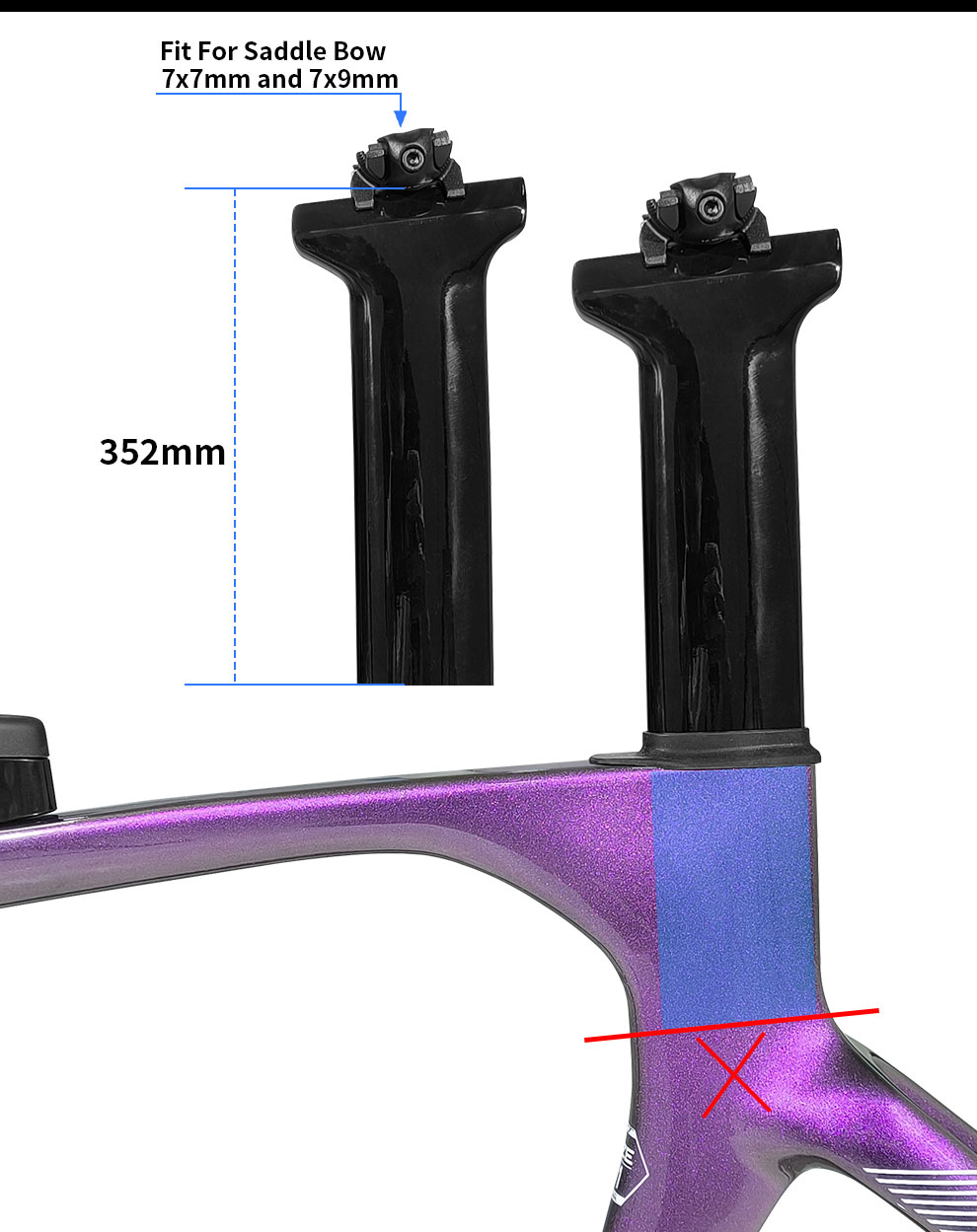 BXT T1100 Carbon Fiber Triathlon Time Bike Frame TT Aero Road