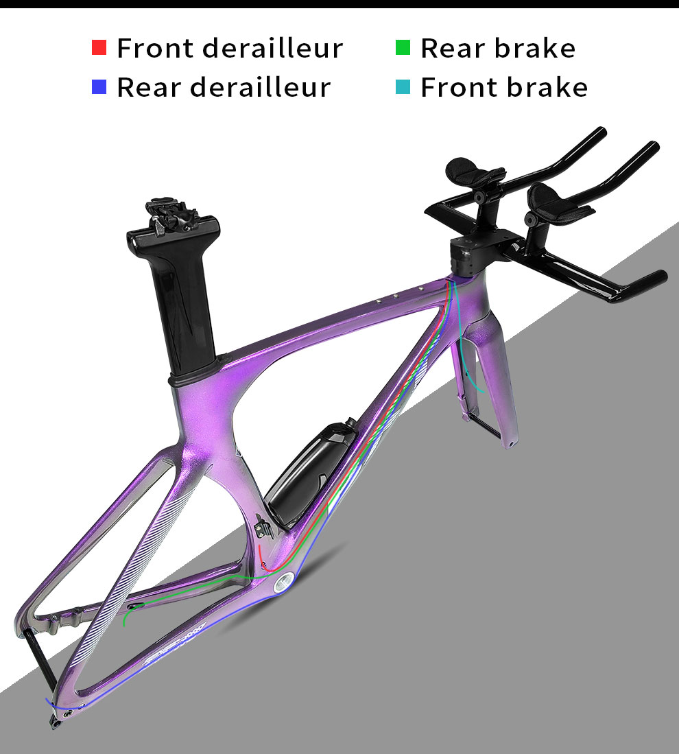 BXT T1100 Carbon Fiber Triathlon Time Bike Frame TT Aero Road