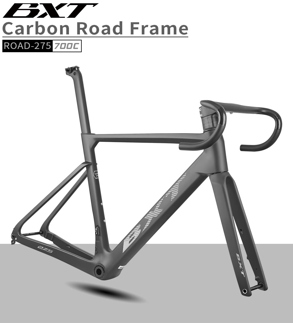 BXT Carbon Aero Road Bike Frameset Integrated Handlebar Disc BB