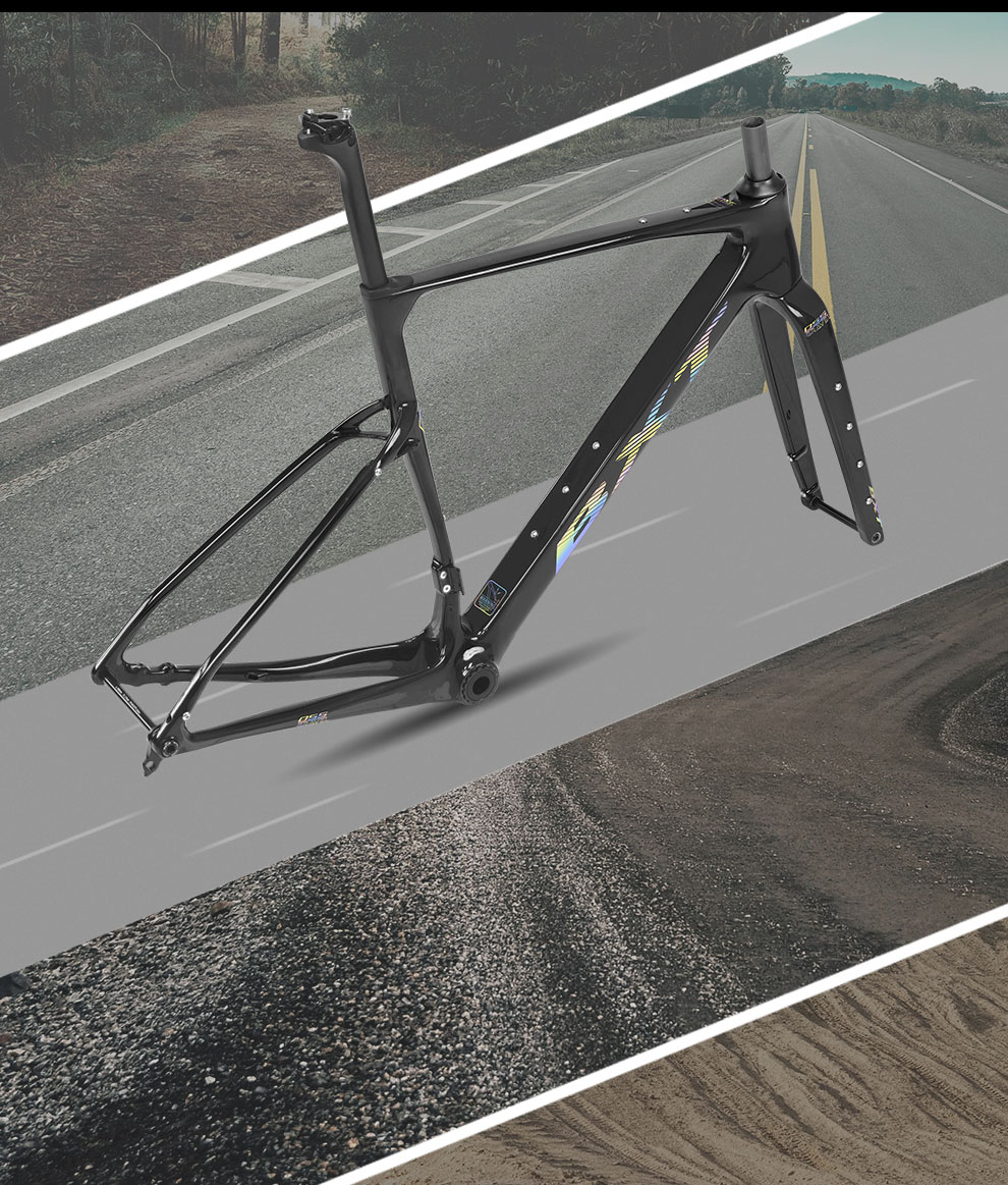BXT Carbon Gravel Frame 700x50c Road Bike Cyclocorss UDH Disc