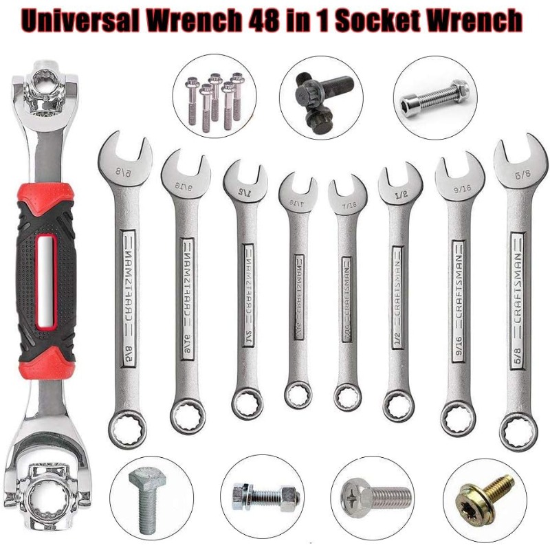 Universal 48-in-1 Socket Wrench Works With Many Fasteners