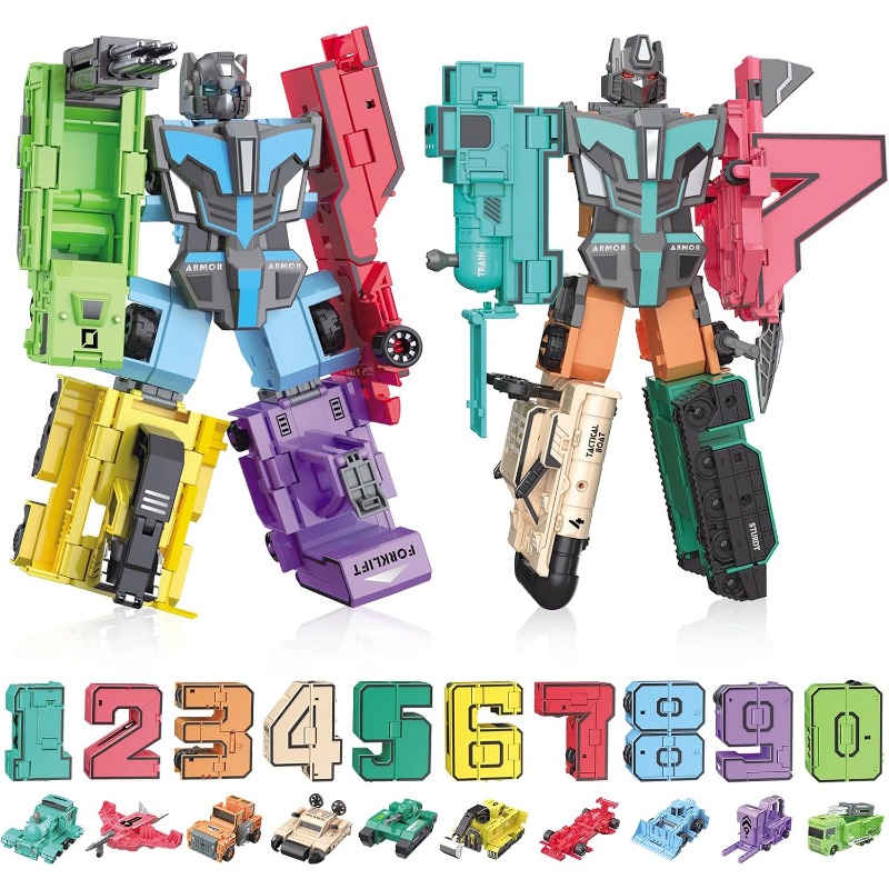 Number transforming robots 0-9