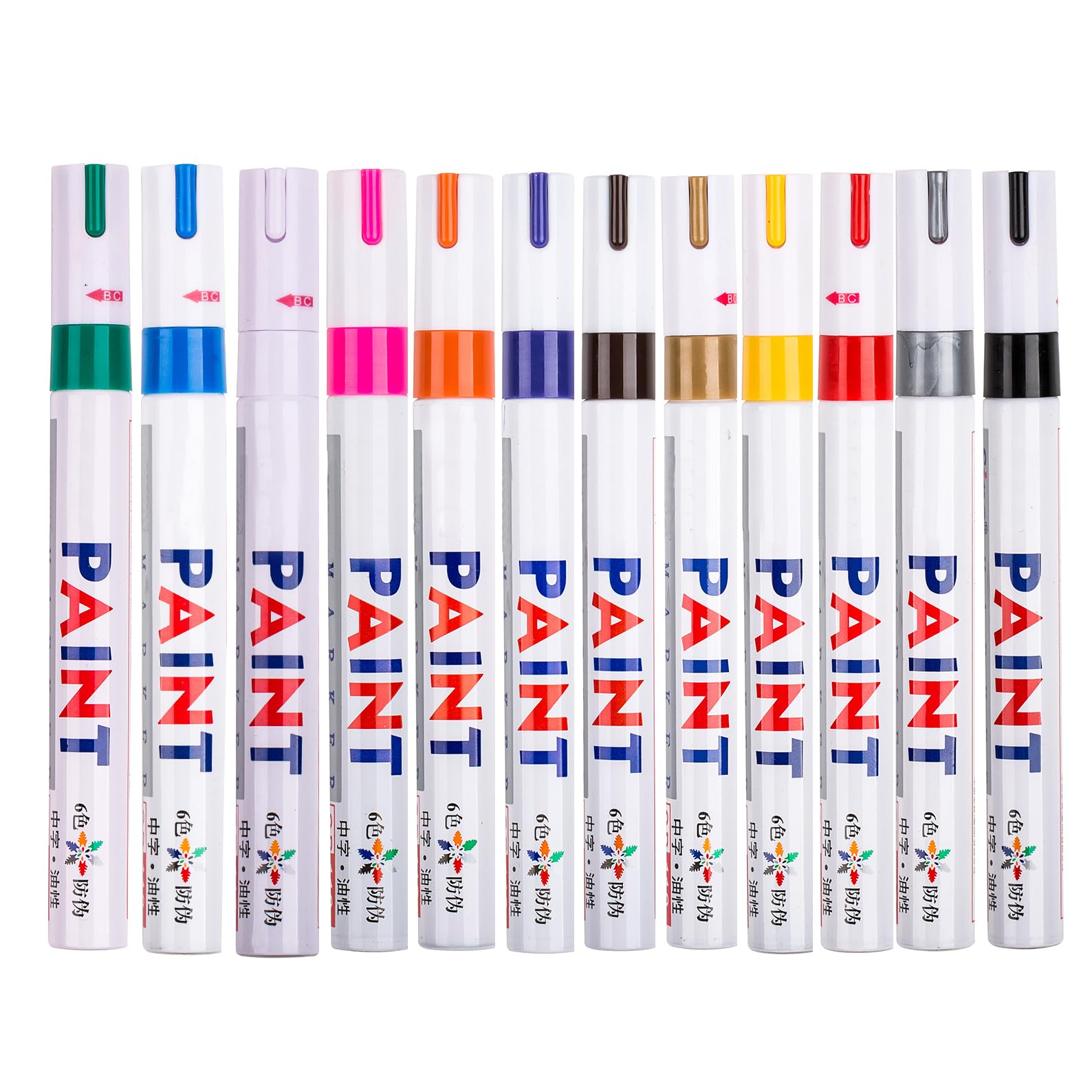 12 Vibrant Colors Paint Pens