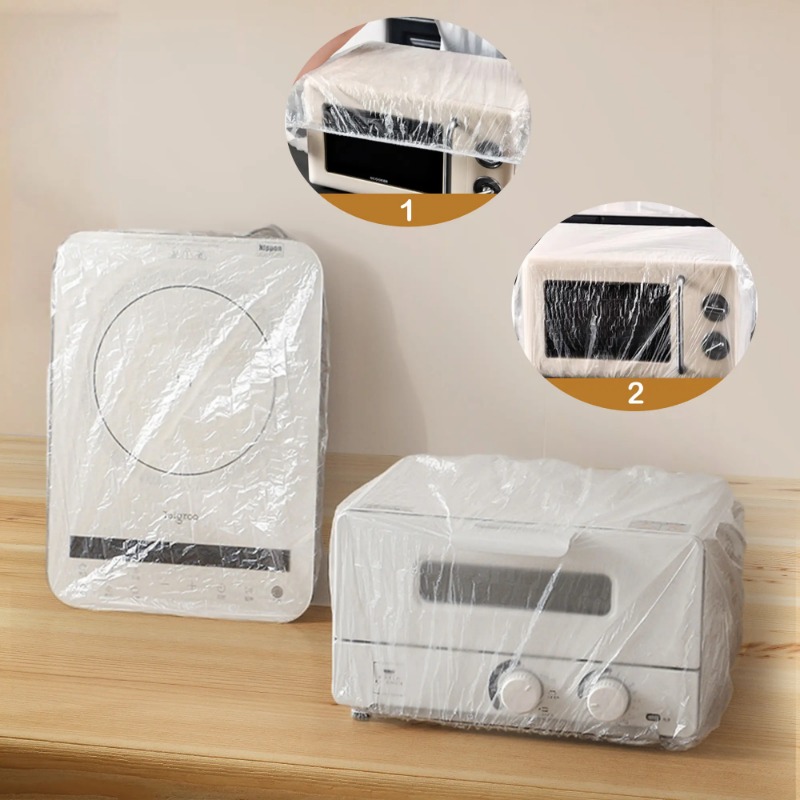 Various sizes of covers on appliances
