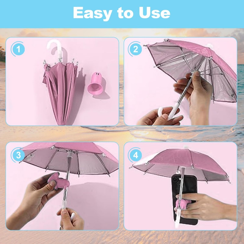 Steps to use phone umbrella