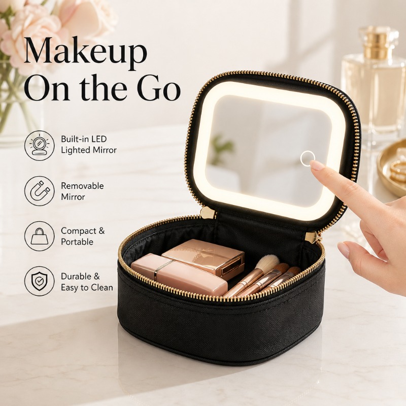 Portable LED Makeup Bag Lifestyle