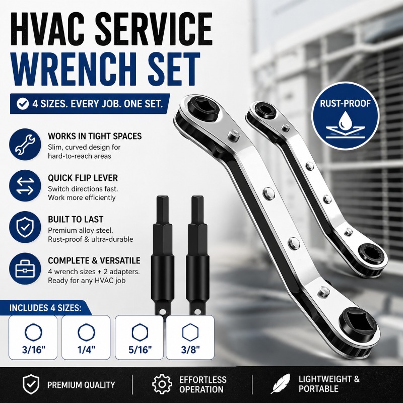 HVAC Service Wrench Set Hero