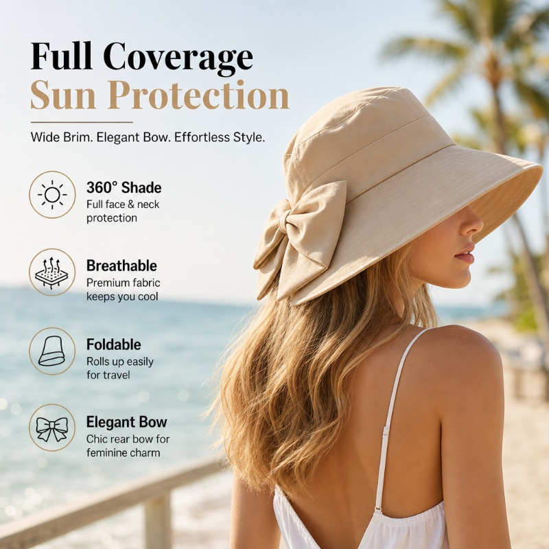 Elegant Wide Brim Sun Hat
