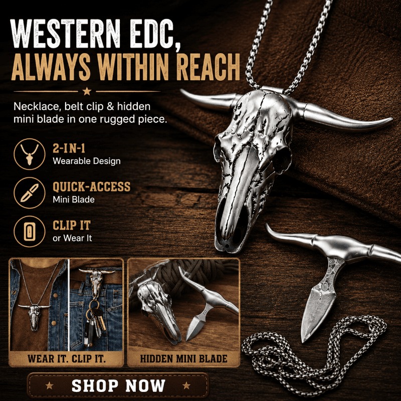 Longhorn Skull Hidden Dagger Hero