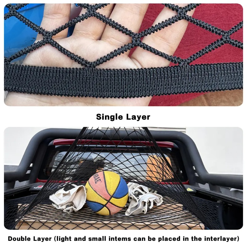 Cargo net preventing items from sliding