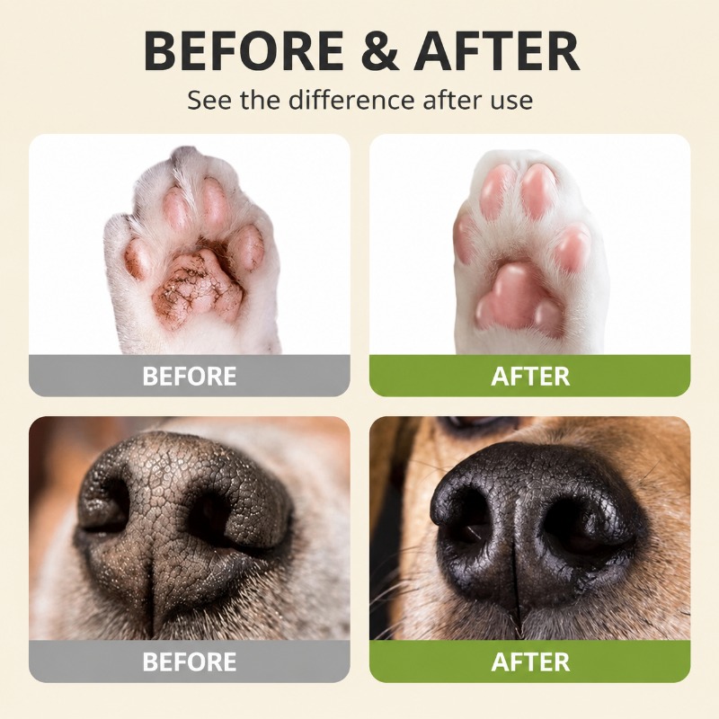 Before and After Paw Healing