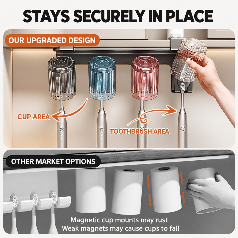 Slot-supported storage compared with magnetic cup holders