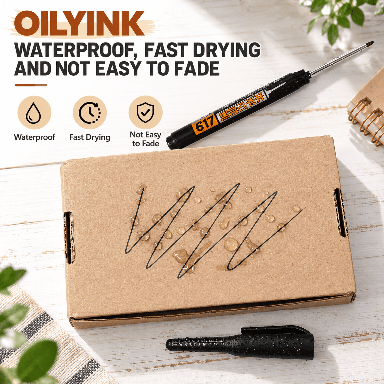 Waterproof and fast-drying ink