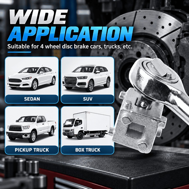 Brake service application and piston compatibility illustration