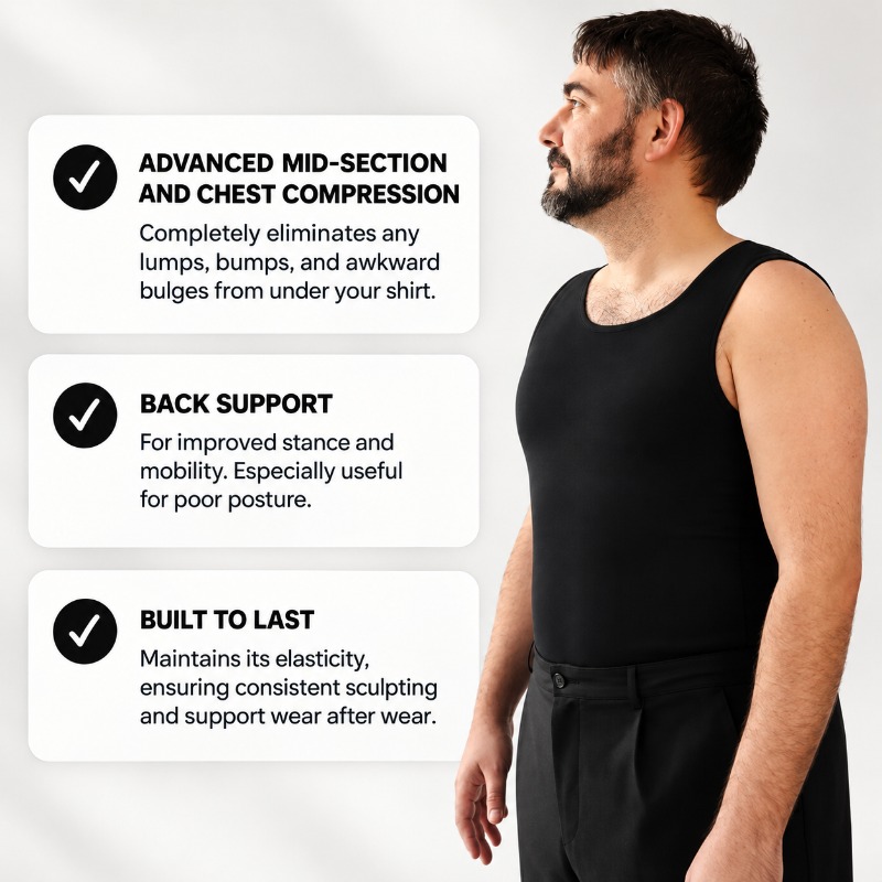 Compression tank coverage across the chest and midsection