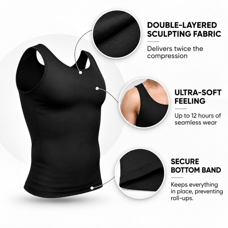 Compression tank hem and fit details