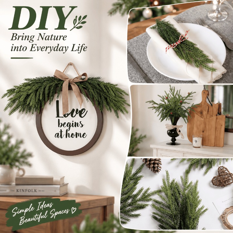 Norfolk pine greenery used in decorative arrangements