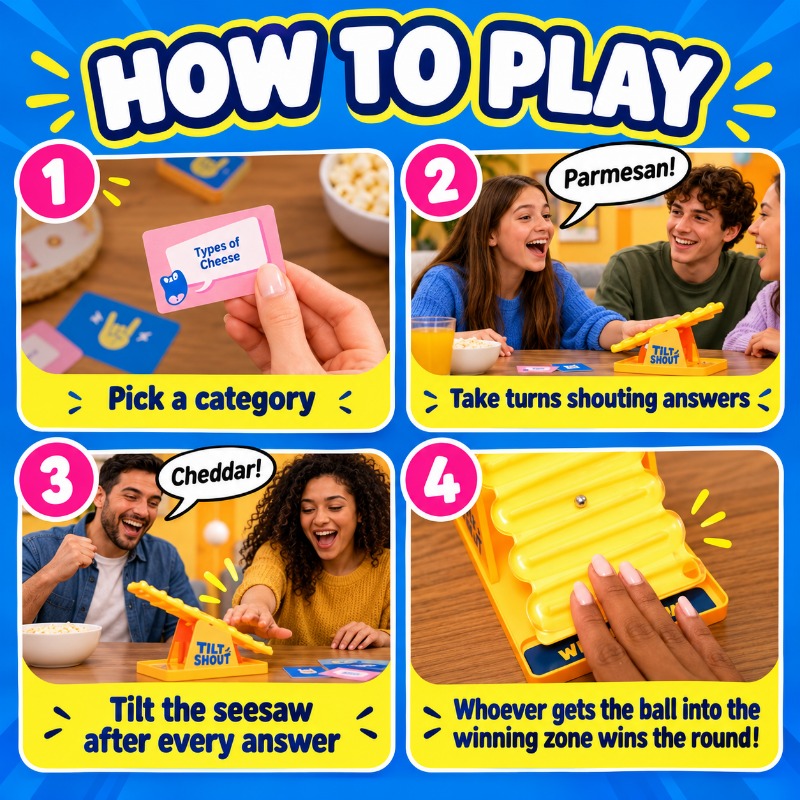 Overview of choosing a category, answering, and tilting the seesaw