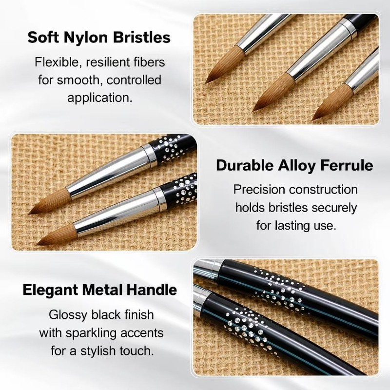 Nail brush handle and ferrule details