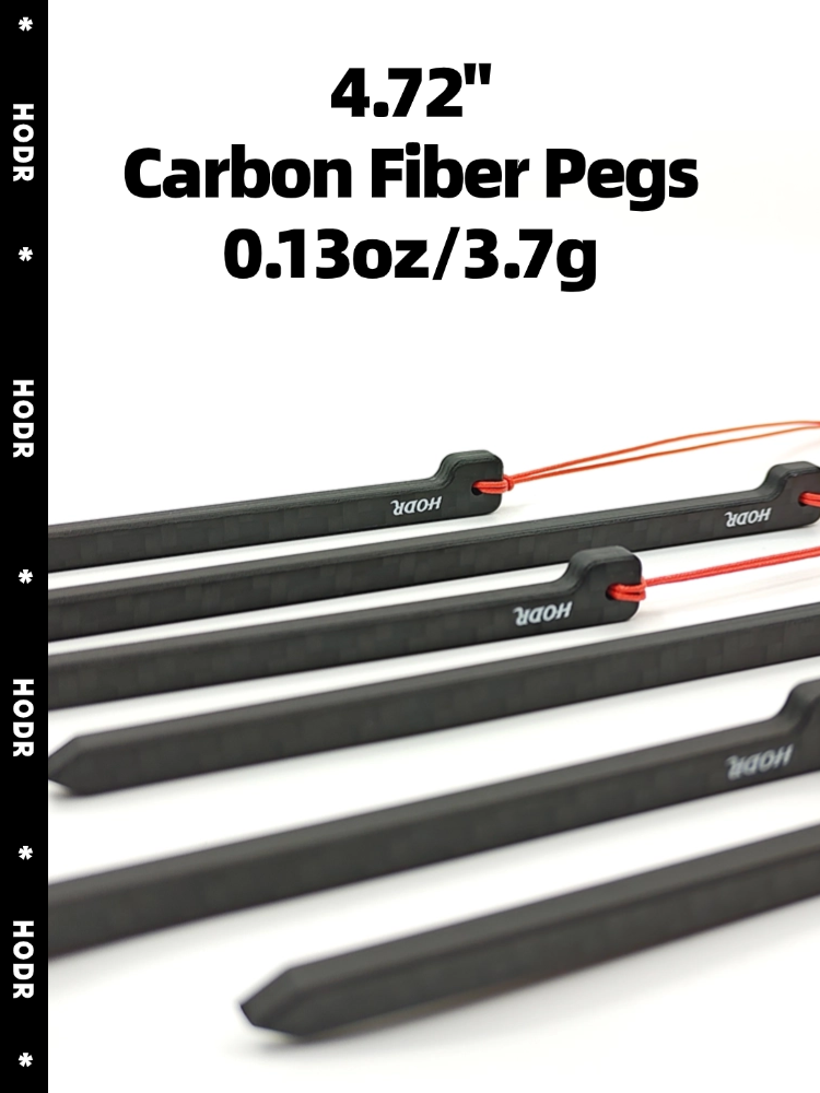 12cm carbon fiber ultralight tent stakes front view