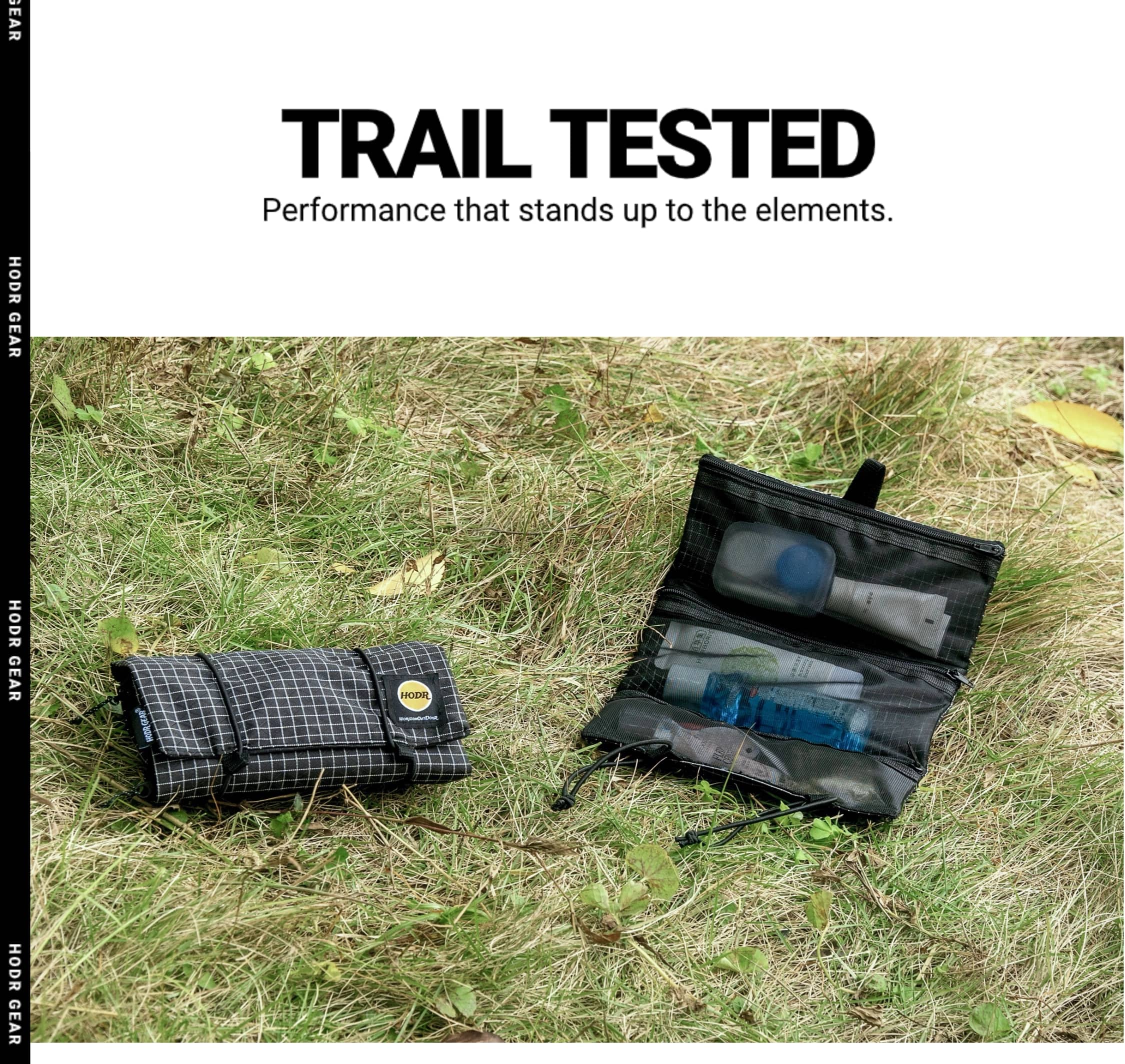 Pouch hanging via integrated loop in tent interior