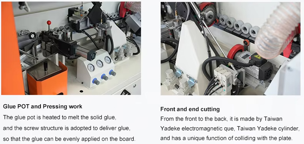 PUR glue application system - advanced edge banding technology with zero gap application