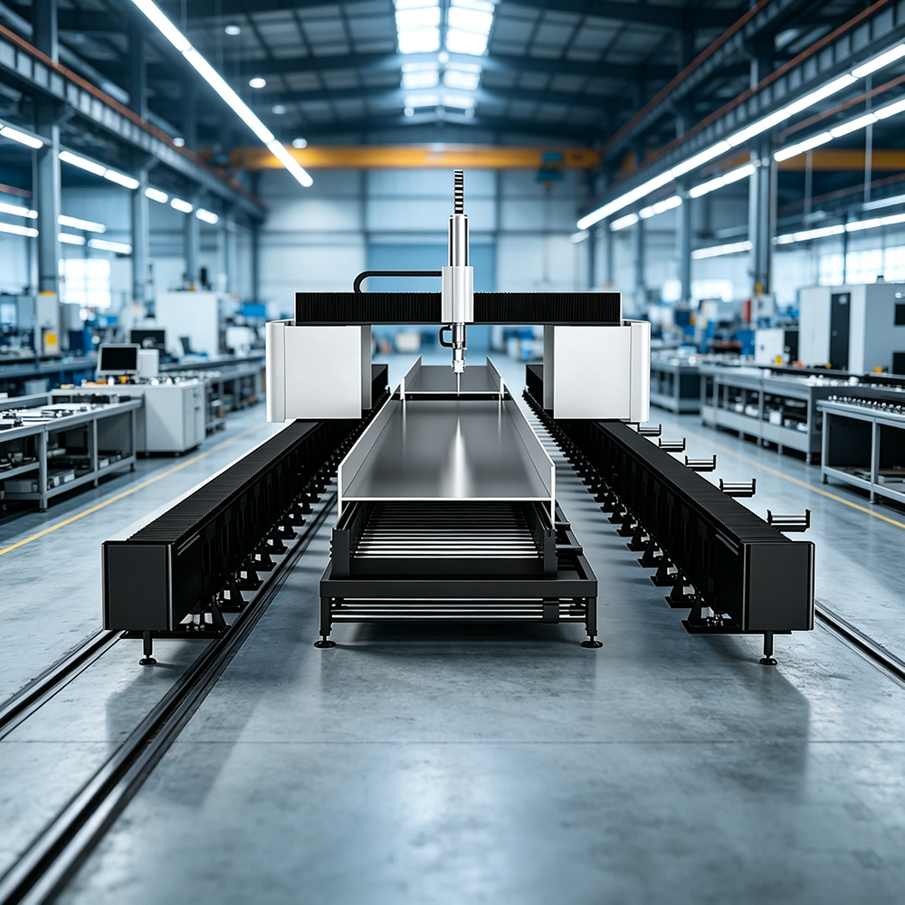 H-shaped Steel Fiber Laser Cutting Machine - Front View