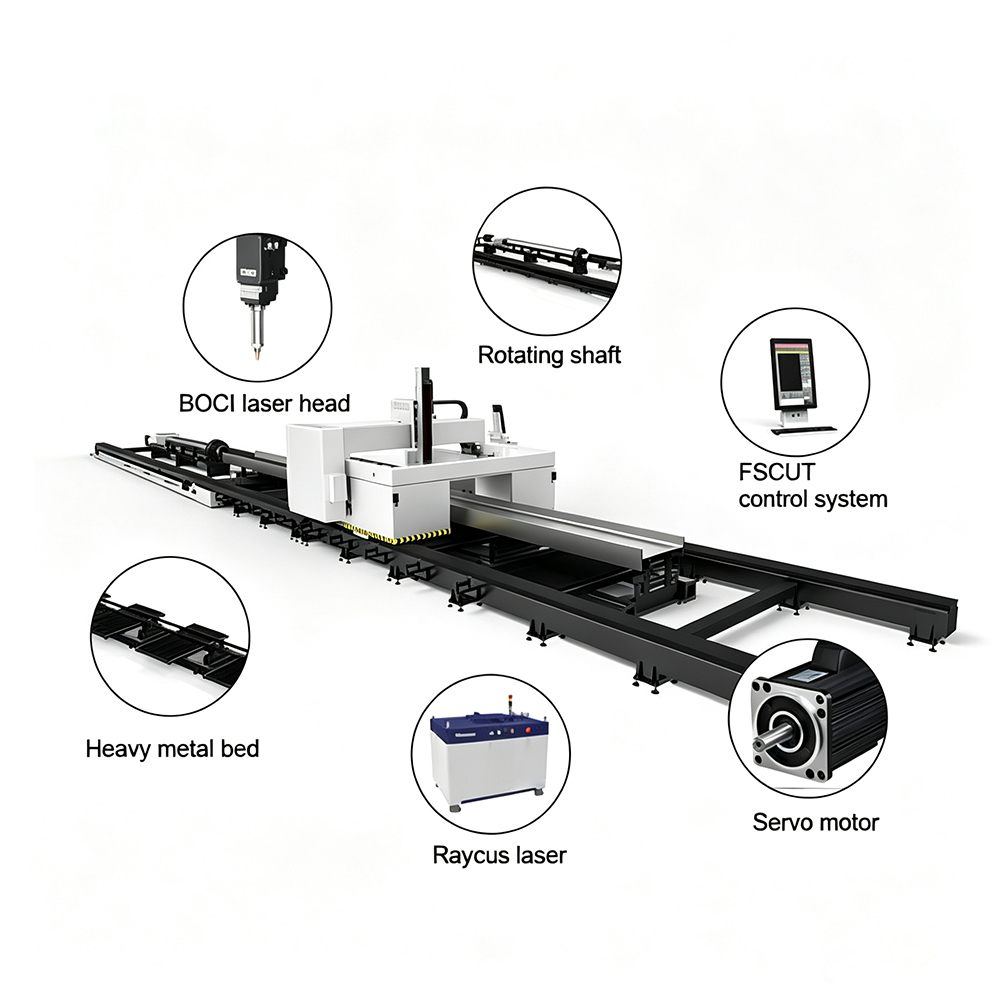 H-shaped Steel Fiber Laser Cutting Machine - Cutting Head Detail
