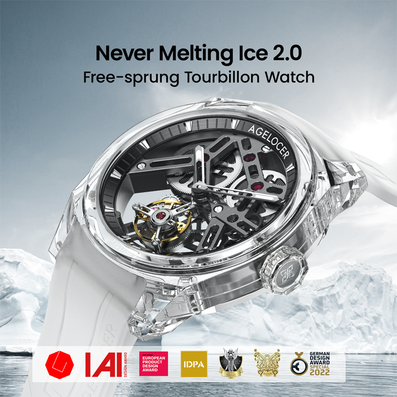 2026 NEW AGELOCER Ice Never Melts Free-sprung Tourbillon Watch 2.0
