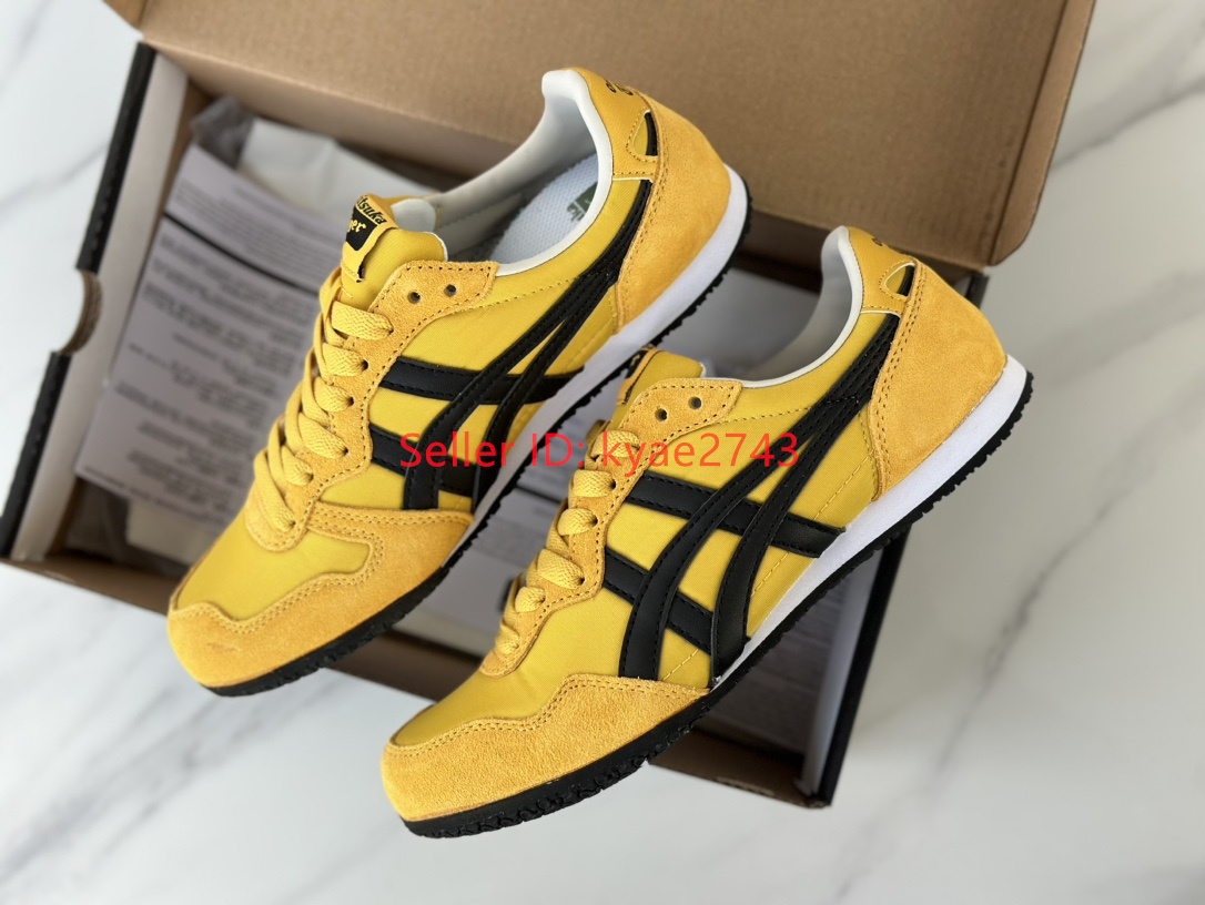 Retro Onitsuka Tiger SERRANO Mens Womens Sneakers Yellow/Black