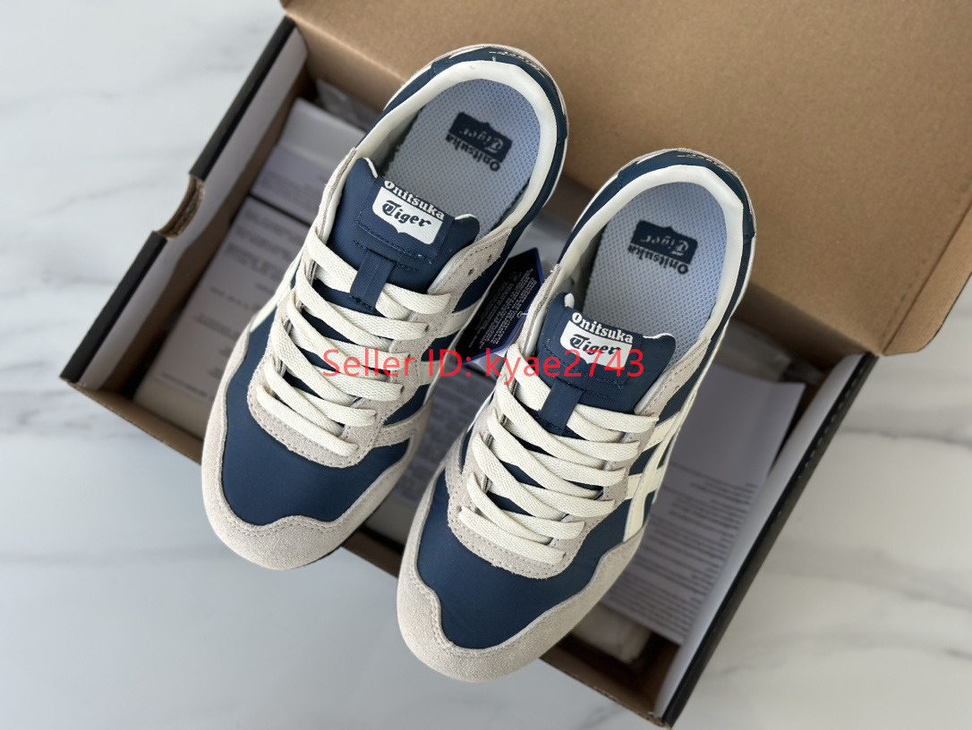 Retro Onitsuka Tiger SERRANO Mens Womens Sneakers Navy Blue/Gray