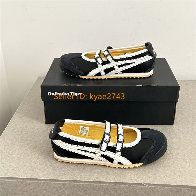 Vintage ONITSUKA TIGER MEXICO 66 TGRS BALLERINA Black/White