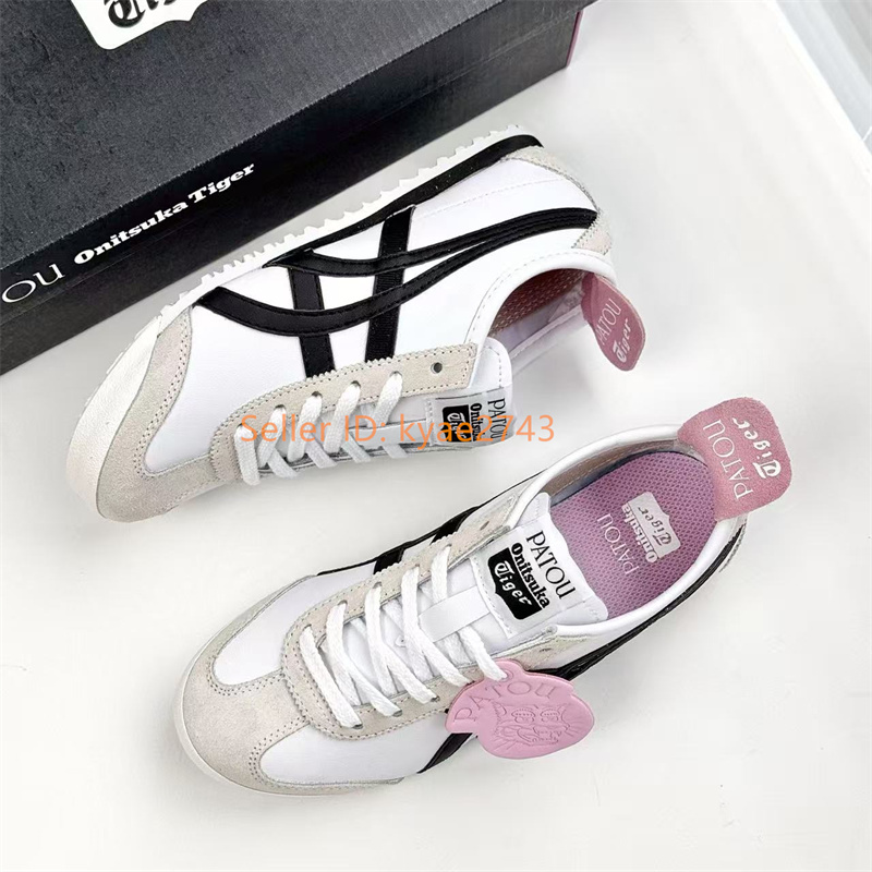 Vintage PATOU x ONITSUKA TIGER MEXICO 66 White/Black Pink 1183C380
