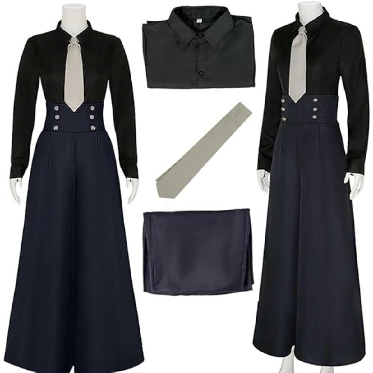 Anime Mei Mei Cosplay Costume Black JK Uniform Full Set For Women Halloween Party_voghion.com