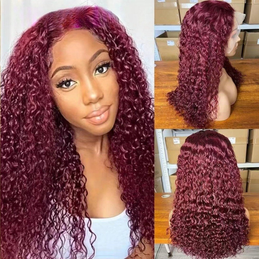 100% Raw Human Hair Double Drawn Water Wave Wig 22inch Human Hair Wig_voghion.com