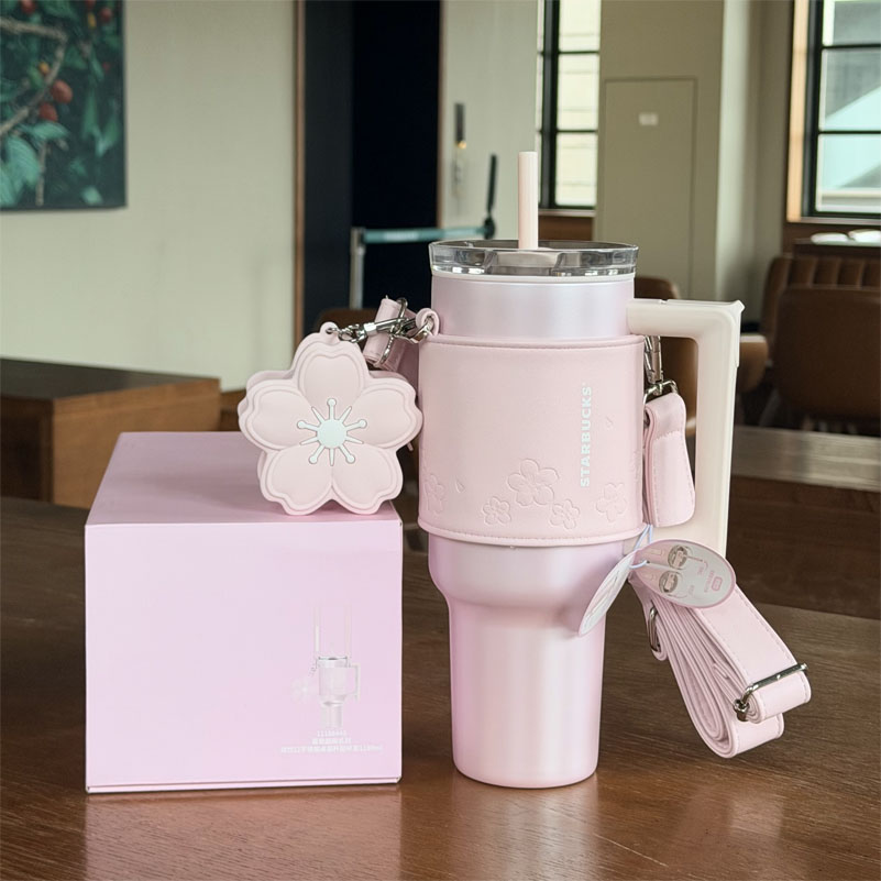 Authentic Starbucks China 2026 Twilight Sakura Series 40oz SS Cup