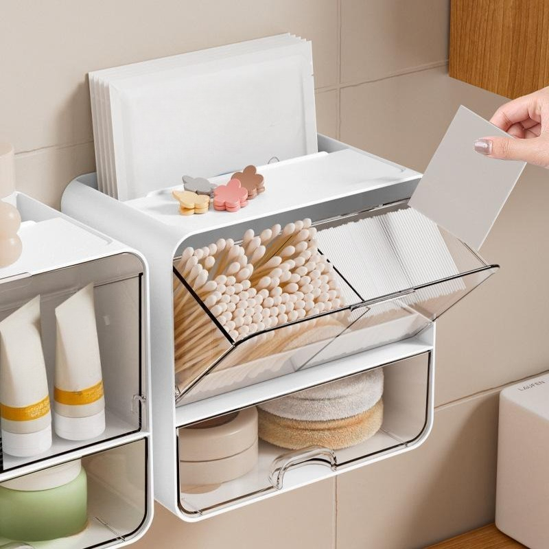 Organizer da parete per bagno per dischetti e accessori trucco_voghion.com