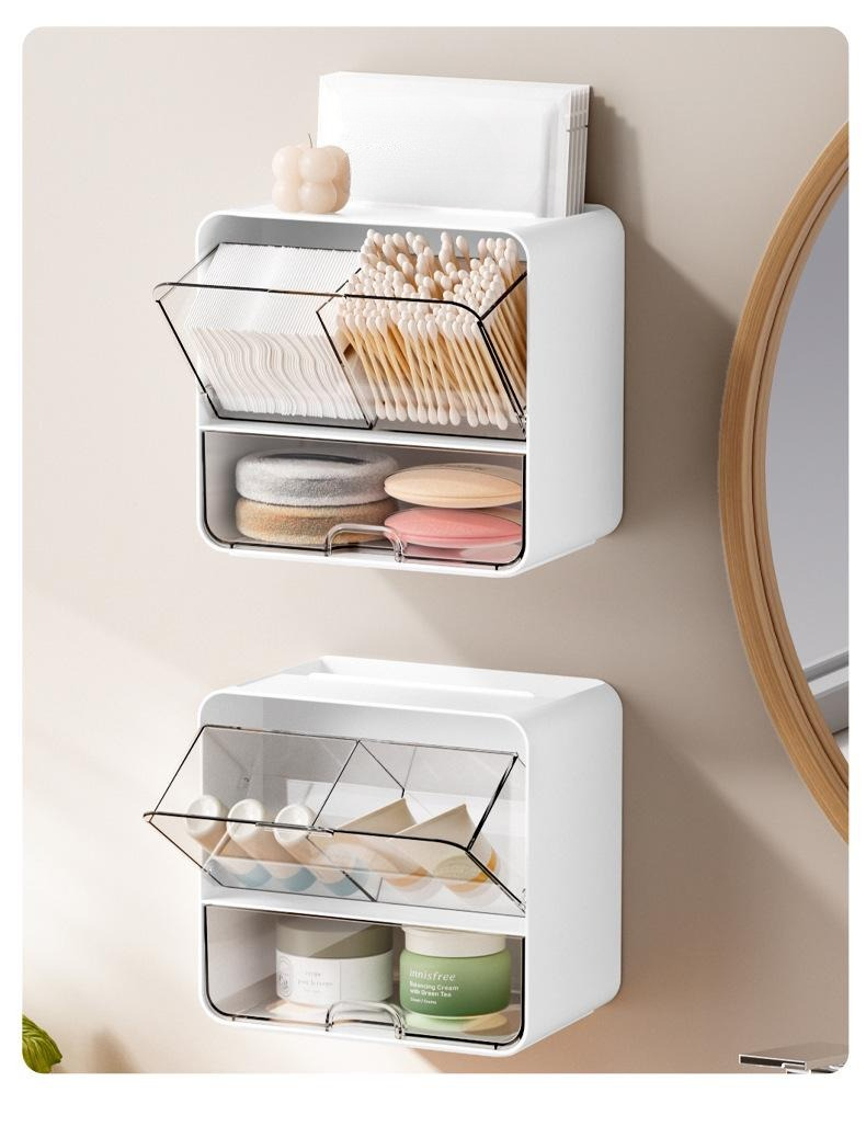 Organizer da parete per bagno per dischetti e accessori trucco_voghion.com