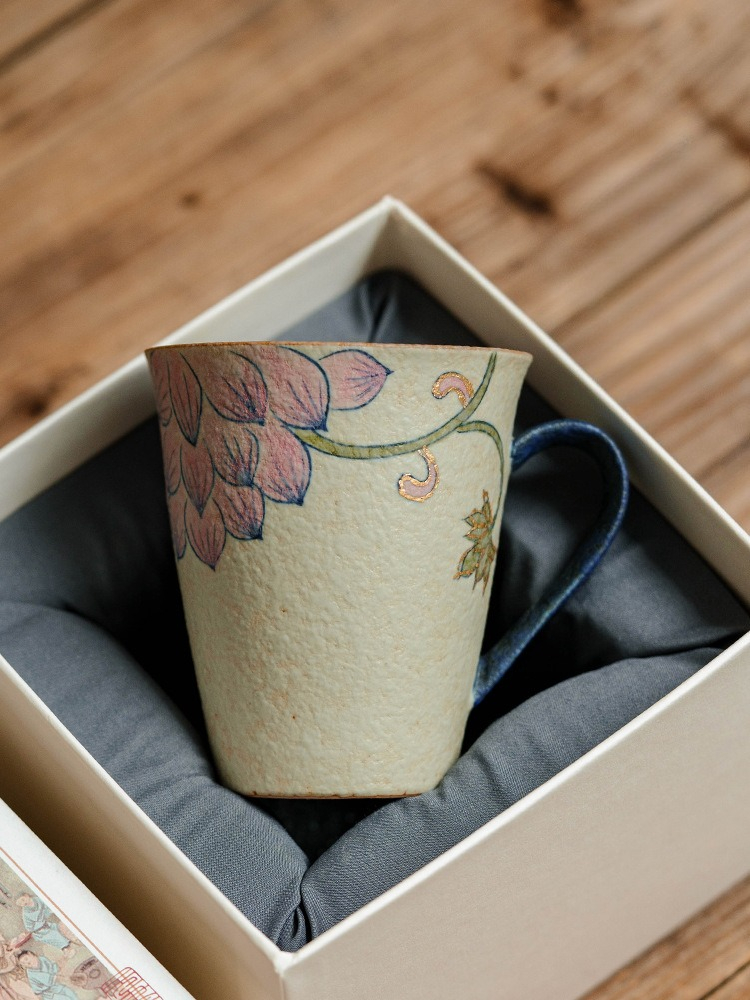 Lotus Coffee Cup High-end Exquisite Ceramic Afternoon Tea Cup Latte Cup_voghion.com