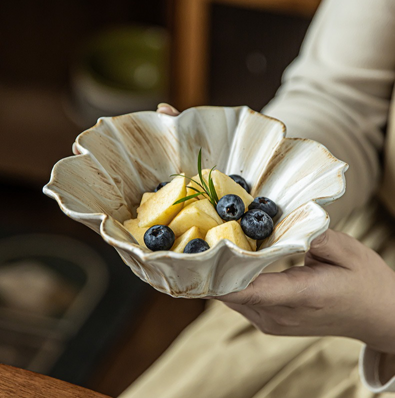 Ciotola di loto in ceramica ciotola creativa per insalata_voghion.com