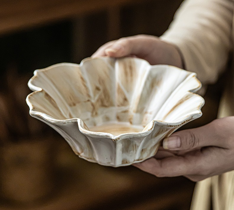Ciotola di loto in ceramica ciotola creativa per insalata_voghion.com