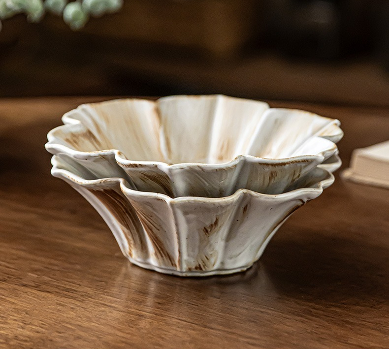 Ciotola di loto in ceramica ciotola creativa per insalata_voghion.com