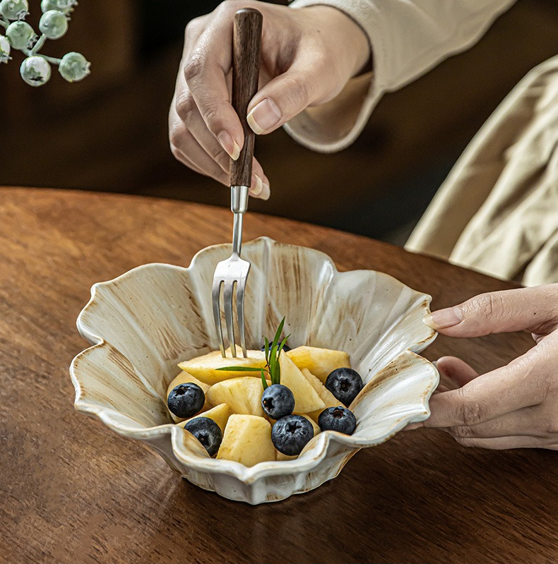 Ciotola di loto in ceramica ciotola creativa per insalata_voghion.com