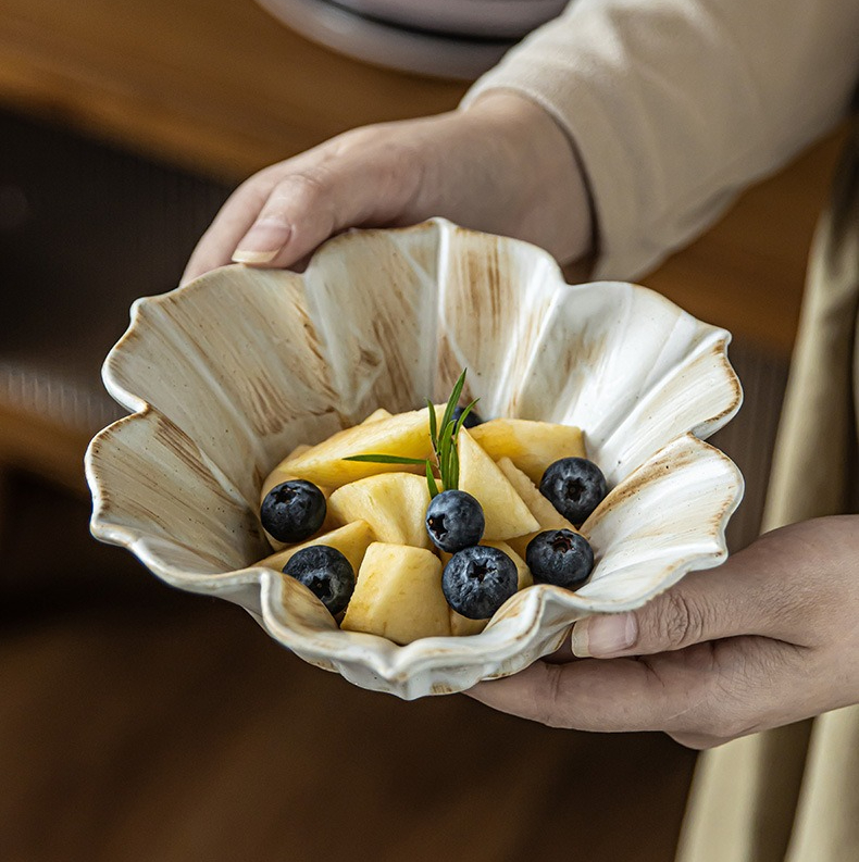 Ciotola di loto in ceramica ciotola creativa per insalata_voghion.com