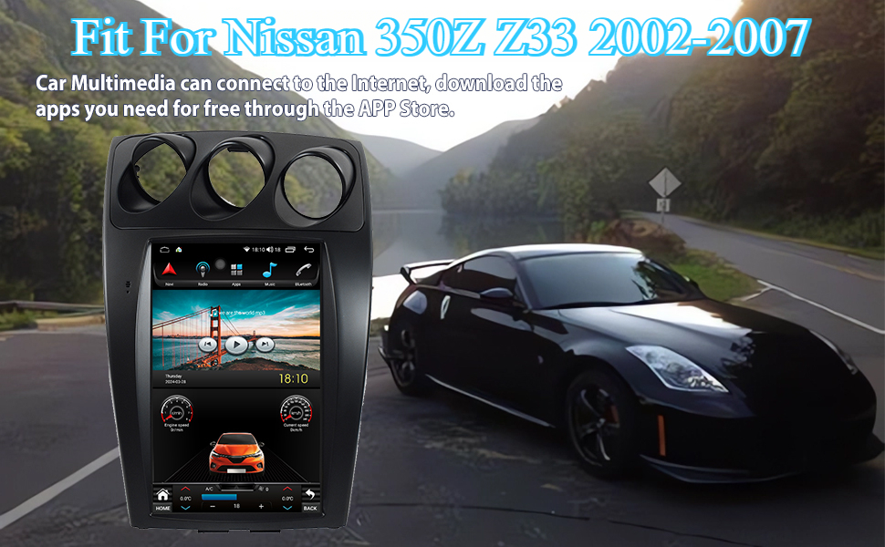 Android 12 Car Radio Upgrade for Nissan 350Z 2003 2002 2004 2005 2006 2007