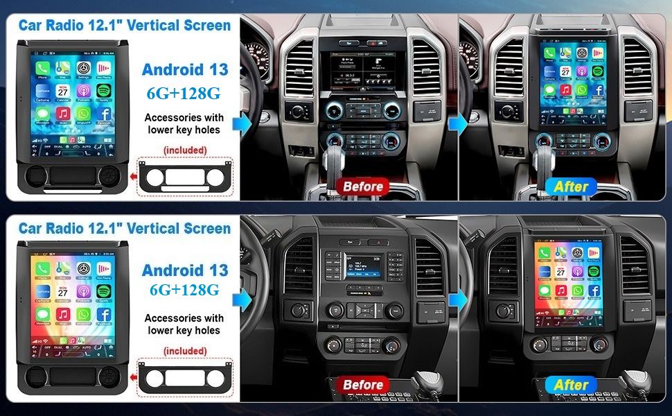 Car Stereo 8-core Android 13 for Ford F150 2015-2021